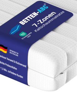 Betten-ABC Matratze KSP-500 - 140x200 cm - 7-Zonen Kaltschaum Matratze - Hypoallergen & Antibakteriell - Oeko-TEX® Zerti