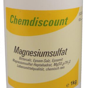 1kg Magnesiumsulfat (Bittersalz, Epsom-Salz) Lebensmittelqualität für Familien im Hausgebrauch entspannungbringende Bade