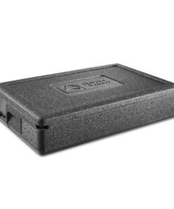 ThermoHauser EPP-Thermobox GN 1/1 Gastrostar - 15 Liter Volumen - 60x40x14,5 cm - Schwarz - 5-farbiges Einsteckkartenset