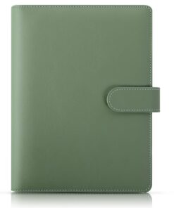 SKYDUE A5 Ringbuch Kunstleder, Nachfüllbar, Economical Office and School Organizer (Olivgrün) | SKYDUE A5 Kunstleder Ri