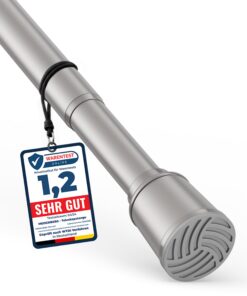 MEISENBERG Klemmstange 120-170cm ohne Bohren, Grau Ø 32 mm