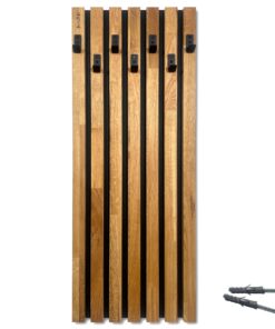 FLEXISTYLE Wandgarderobe - Modular Schwarz Lamellen Eiche Hochgeschäftsgerät 98cm(modular Hauptmodul A 40cm) FLEXISTYL