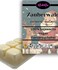 Duftwachs Weihnachten Wax Melts für Aromalampe, 6 Würfel Winterdüfte für Indoor Raumaufräumen, Zauberwald Schmelzen-Wach