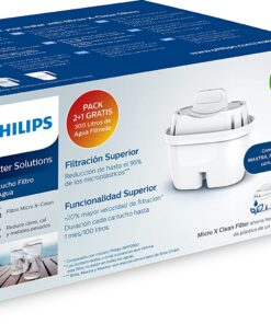 Phillips AWP211 Wasserfilter Micro X Clean + Kompatibel mit Philips-Karaffe + Wassertranker