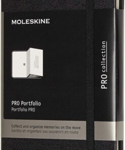 Moleskine Portfolio - Schwarz, Pocket/A6, 6 Fächer und Taschen, Hartes Buchrind, Forest Stewardship Council