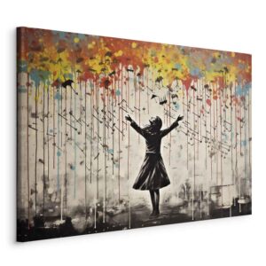 Murando - Wandbilder XXL Banksy art 120x80 cm - Wand Deko für Wohnzimmer und Schlafzimmer - Großformatige Kunstdrucke ab