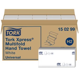 Tork Xpress Multifold Papierhandtücher 150299 - H2 Universal Falthandtücher - mehrfach gefaltet, 2-lagig, weiß - 20 x 23