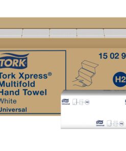 Tork Xpress Multifold Papierhandtücher 150299 - H2 Universal Falthandtücher - mehrfach gefaltet, 2-lagig, weiß - 20 x 23