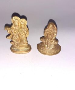 Hindu-Gott Krishna Murti 2 Pic - Kanha Ji mit Sai ji für Yoga Praktiker im Tempel