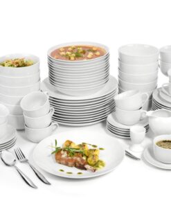 SÄNGER PREMIUM COLLECTION Tafelservice New Port weiß, 86-teiliges Porzellanset für 12 Personen | Komplettset | PREMIUM Q