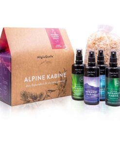 AllgäuQuelle® Bio Infrarotkabinen-Spray-Set - Allgäuer Erfrische für Kopf und Hals - Bio-Raumduft von Allgäu 4x100ml Al