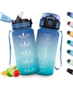 HoneyHolly Kinder Trinkflasche 500ml BPA-frei Auslaufsicher mit Strohhalm