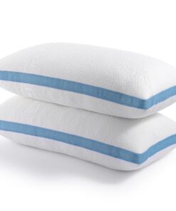 Höhenverstellbares Memory Foam Kopfkissen 80x80 cm (2er Pack) - perfekt für Anpassbare Komfortschlafbedingungen | Wasch