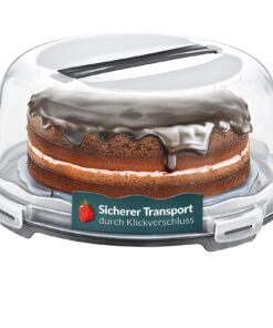 Kuchen Transportbox uandu – Hochwertig mit Deckel & Griff, ideal für Tortentransport & -aufbewahrung, geeignet für profe