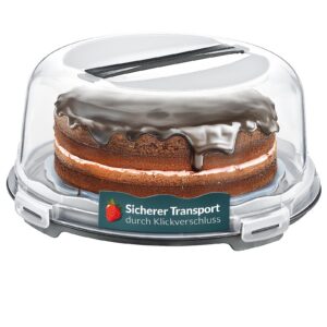Kuchen Transportbox uandu – Hochwertig mit Deckel & Griff, ideal für Tortentransport & -aufbewahrung, geeignet für profe