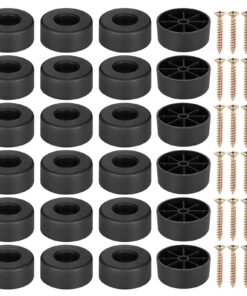 24 Stück schwarze Schraubbare Möbelbeine für Schrank, Sofa und Tisch rutschfest sicherheitsrelevant