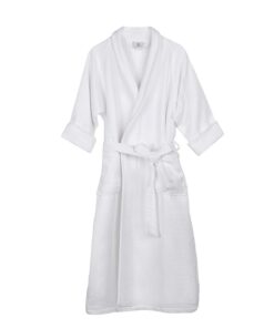 Superior Superior Waffelgewebter Baumwoll-Bademantel für Unisex, weich und saugfähig, langflauschiger Bademantel Badezub
