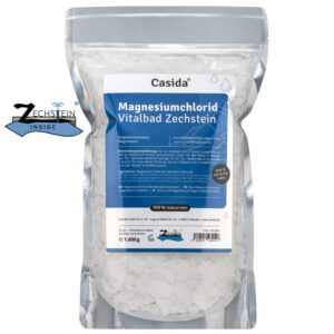 Magnesiumchlorid Vitalbad Original Zechstein 1000 g - Rein natürlicher Fisch für Baden und Fußbad - auch für Magnesiumöl
