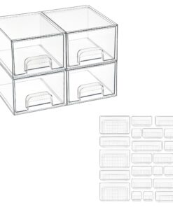 Vtopmart Kleine Storage Drawers Organizer 4er Set mit 25 Schubladen Einsätzen