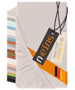 NPLUS Eins Spannbettlaken - Feinbiber aus 100 Prozent Baumwolle fürComfortseeker im Sommer - Made in Germany 90-100x200c