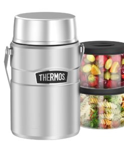 Thermos STAINLESS KING Essensbehälter 1,20l - Edelstahl, absolut dicht, BPA-frei, hält Speisen 12h heiß & 24h kalt - Uni