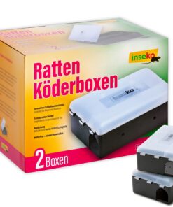 Inseko 2 x Premium Ratten Köderboxen I Für Ratten & Mäuse I Sicher und Effektiv (2)