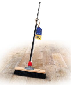 Novaliv Saalbesen 40 cm mit Stiel ideal für Industrie- und Hausbesen