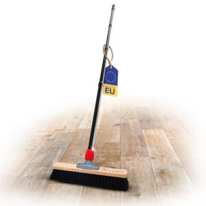 Novaliv Saalbesen 40 cm mit Stiel ideal für Industrie- und Hausbesen