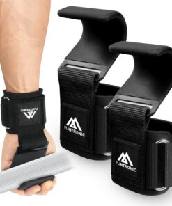 Flintronic Power Zughilfen für Bodybuilding - 8MM Neopren-Polsterung und Baumwolle - Krafttraining, Gewichtheben & Fitne