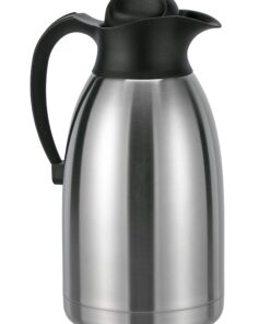 Spetebo Edelstahl Thermoskanne 2 Liter - Isolierkanne für Kaffee und Tee - doppelwandig auslaufsicher