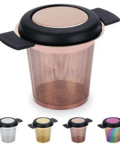 Kyraton Edelstahl-Tee-Ei Roségold - feinmaschig, hochfassungsfähig, für Teekannen und Becher