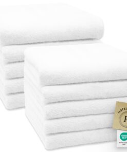 ZOLLNER 10er Set Handtücher 50x100 cm – weiche, saugstarke Baumwolle, Hotelqualität (OEKO-TEX STANDARD 100)