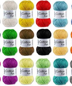 Gründl Cotton Fun Set Häkelgarn - Für Handwerker & Liebhaber - Kostenlose Farbauswahl - 10 x 50 g
