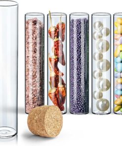 Tuuters 25x Glasröhrchen mit Griff-Korken - für Gewürze und Zigarren - aromadicht und kristallklar (100x20) Tuuters 25
