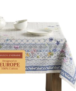 Maison d' Hermine Tischdecke - Rechteckig, 100% Baumwolle, OEKO-TEX STANDARD 100 - für das tägliche Gebrauch im Esszimme