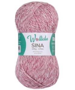 Wollidu Premium Strickwolle 100g Altrosa Melange OEKO-TEX zertifiziert