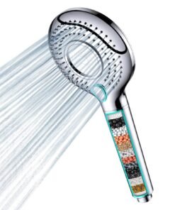 MEKO Hochdruck Duschkopf mit Filter für Entfernung von harten Wasserstoff, Restchlor, Bakterien und Schwermetallen in 15
