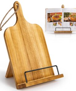 PUERSI Kochbuchhalter Holz - Ideal für Küchennerzähler,Vintage Deko-Braun