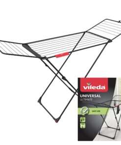 Vileda Wäschetrockner Universal Ultimate - Trocknerbereich 18m² - Schwarz - Perfekt für Familie - Haus délaieric Vieda M
