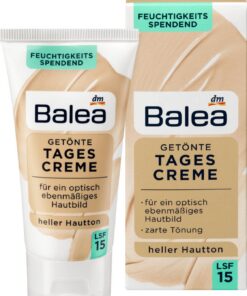 Balea Getönte Tagescreme fürSensitive Haut im Sommer mit SPF 50+/vlauchtäglichesSchutz gegenUVPQ 50+ 50 g