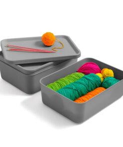 Iris Ohyama 3er-Set 12L aufbewahrungskörbe aus Kunststoff SNL-MD Vielseitige Ordnungsbox BPA-frei