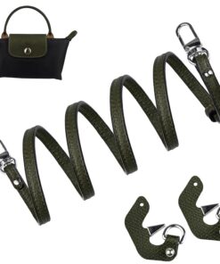SOPROM Schultergurt für Longchamp Le Pliage Original Mini Bag, Dunkelgrün, 9mm Breite