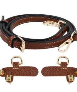 JRJRN Brauner Taschengurt, Schultergurt für Frauen-Taschen, Verstellbarer Schultergurt mit Adapters für Mini-Taschen