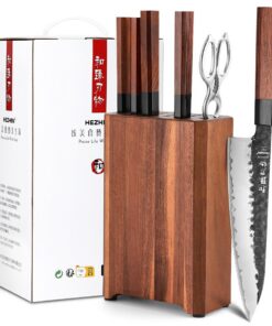 HEZHEN Messerblocksets, Kompositstahl Küchenmessersets für Profis im Küchenbereich bei der Kochkunst | HEZHEN Messerblo