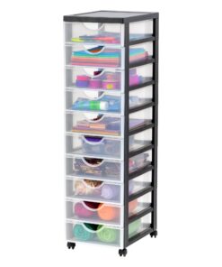 Kunststoff-Schubladenbox Iris Ohyama Schwarz BPA-frei Schule Büro