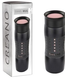 Creano Design Travel Mug Rosa - Thermobecher hält 4h heiß / 7h kalt | Ideal für Büro & Reise | Dicht & auslaufsicher