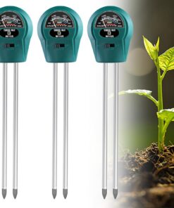 HOSPAOP 3 x Boden Feuchtigkeitsmessgerät für Pflanzen - PH, Licht und Feuchtigkeit 3 in 1 - ideal für Gartenarbeit, Rase