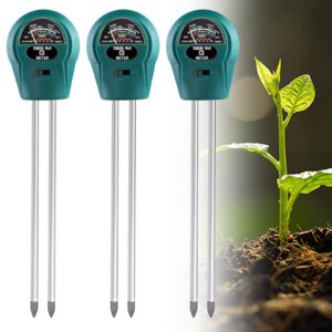 HOSPAOP 3 x Boden Feuchtigkeitsmessgerät für Pflanzen - PH, Licht und Feuchtigkeit 3 in 1 - ideal für Gartenarbeit, Rase