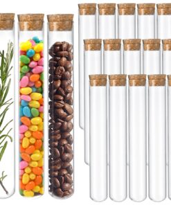 15 Stück 30ml Reagenzgläser mit Korken,Transparent Badesalz Gefüllt für Hochzeiten und Blumen Dekoration Labortisch Glas