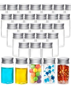 30 Stück 25ml Reagenzgläser mit Schraubverschluss für Hochzeit Party und Laboruously Transparente Flässigkeitsprobe Fläs